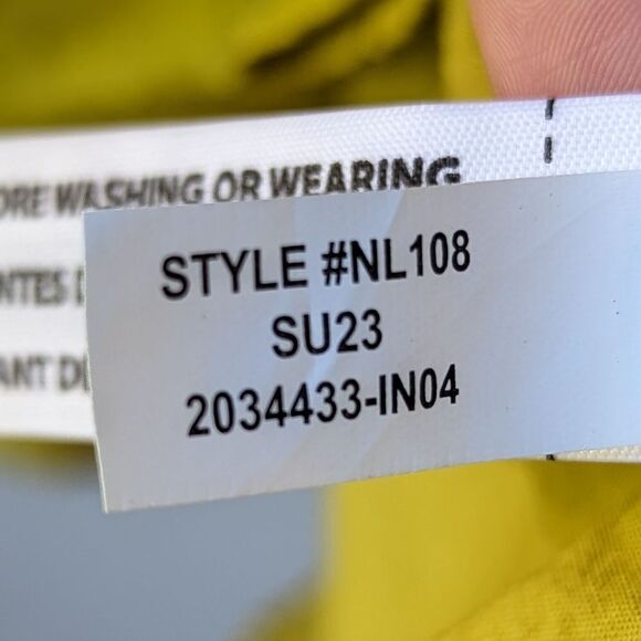 MADEWELL Puckered NWT Annamarie Short Sleeve V-Neck Mini Dress Citrus Lime 6 - Picture 11 of 14